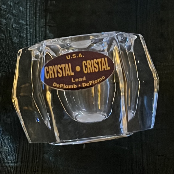 Crystal Candle Holders 6-sided for tapered candles - set of 3 - Made in the USA - Picture 6 of 10